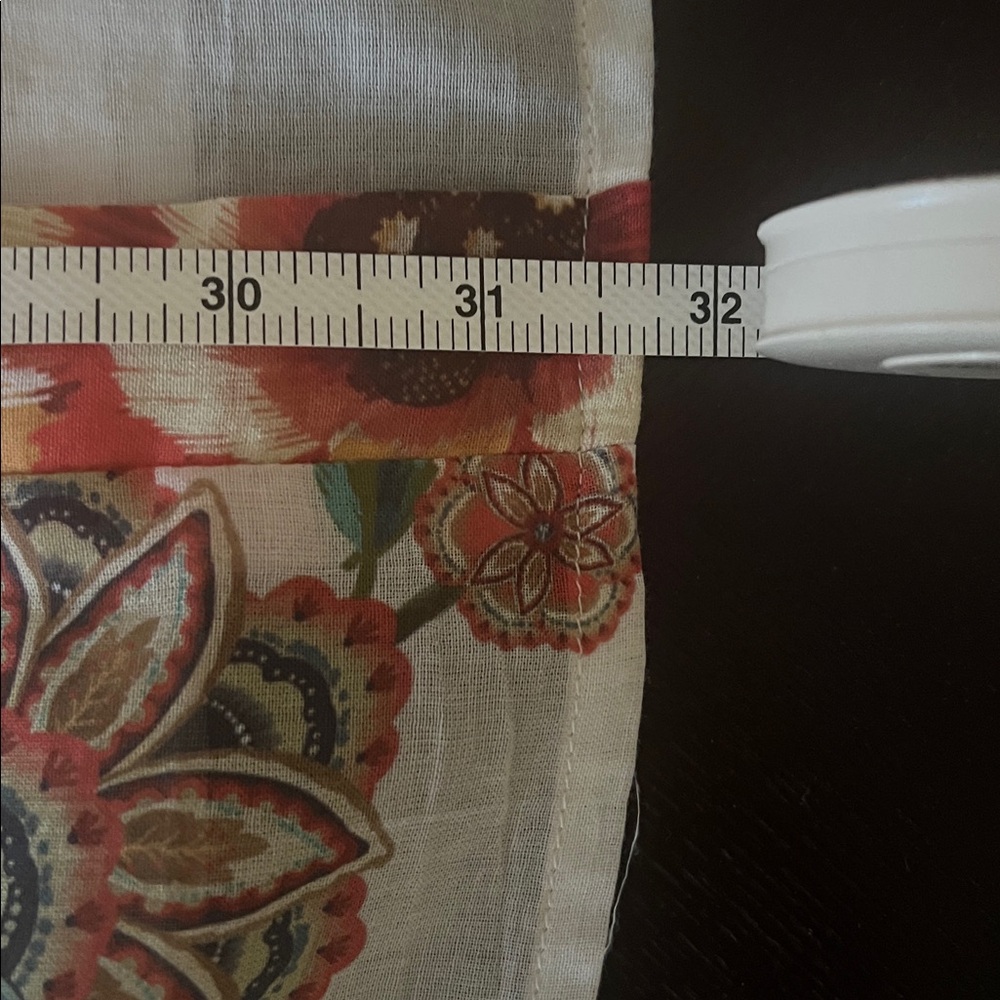 NWT Johnny Was Ecru Ardell tired ruffle skirt Size-L White/Multicolor Floral - Picture 12 of 12